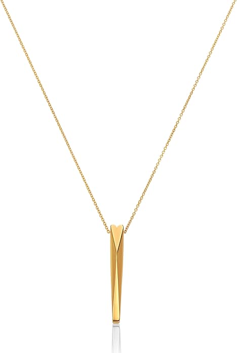 OAK & LUNA - Personalized Pillar Bar Necklace with Diamond Options - Custom Inscription Engraved Pendant - Up to 4 Names - Jewelry Gift for Women, Her, Mother For Mother's Day, Christmas