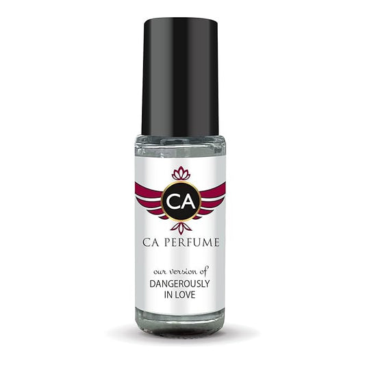 CA Perfume Impression of Dangerously In Love Unisex Fragrance Oil Woody Floral Musk Scent Long Lasting Perfumes for Women & Men Travel Size TSA Ready Mini Parfum Body Oil Roll-on 0.14 Fl Oz 4ml