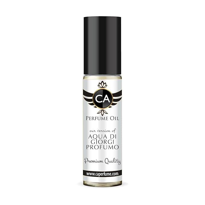 CA Perfume Impression of Aqua Di Giorgi Profumo for Men Eau De Parfum Aromatic Aquatic Scent Long Lasting Cologne for Men Travel Size TSA Ready for Day and Night Wear 0.33 Fl Oz 10ml