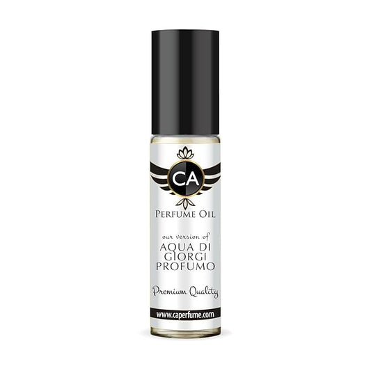 CA Perfume Impression of Aqua Di Giorgi Profumo for Men Eau De Parfum Aromatic Aquatic Scent Long Lasting Cologne for Men Travel Size TSA Ready for Day and Night Wear 0.33 Fl Oz 10ml