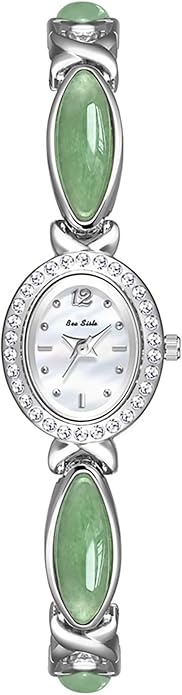 LOREO Elegant Women’s Gold Bracelet Watch Vintage Oval Dial, Waterproof Quartz Movement, Small Face Dress Watch for Ladies