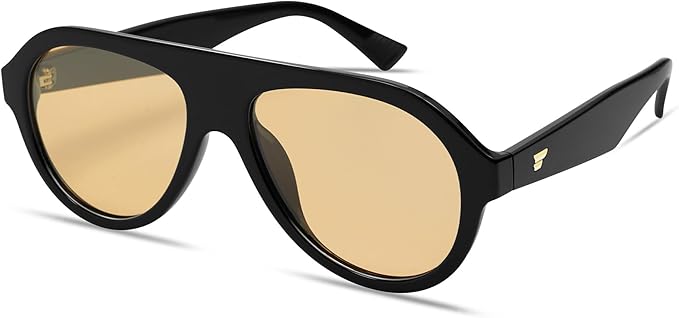 VANLINKER Retro Aviator Polarized Sunglasses for Men Women Trendy 70s Vintage Plastic Frame Sun Glasses VL9750
