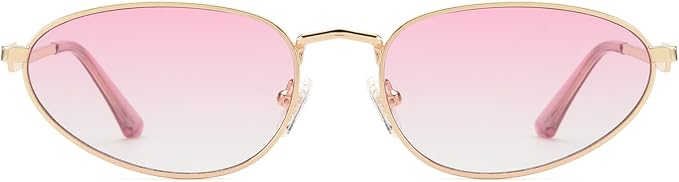 Retro Oval Sunglasses Womens Mens Trendy 2025, Fashion Y2K Narrow Oval Cat Eye Sun Glasses UV400 Protection VF2251