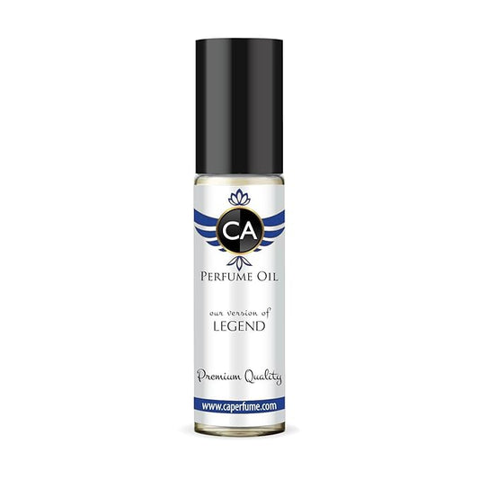 CA Perfume Impression of Legend for Men Eau De Parfum Aromatic Fougere Scent Long Lasting Cologne for Men Travel Size TSA Ready for Day and Night Wear 0.33 Fl Oz 10ml