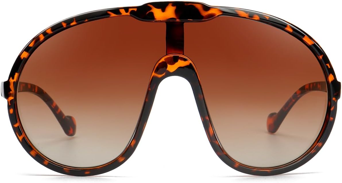 Trendy Oversized Sunglasses for Women Men Fashion Shield Aviator Sun Glasses UV400 Protection Goggles