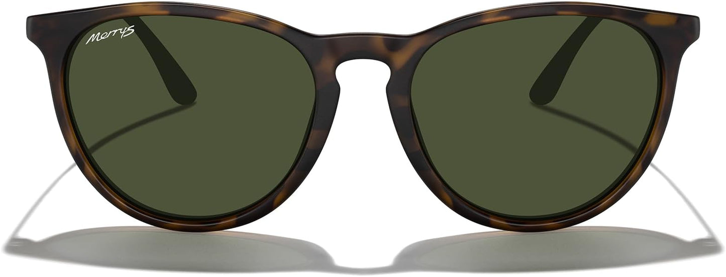 MERRY'S Vintage Polarized Sunglasses for Women Men Retro Round Mirrored Lens Sun glasses UV400
