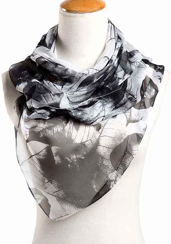 Pokeedioty Scarfs for Women Lightweight Scarves Elegant Floral Pattern Sheer Scarfs Shawls Wraps