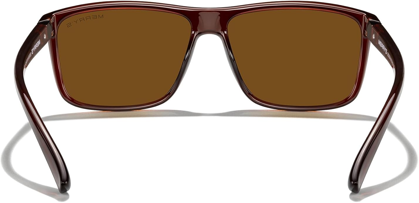 MERRY'S Rectangular Polarized Sports Sunglasses for Men Women Cycling Driving Fishing UV400 Protection S8225