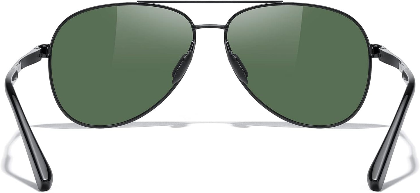 MERRY'S Aviator Sunglasses for Men Women - Polarized Driving Sun glasses Mirrored Lens UV 400 Protection 58 MM