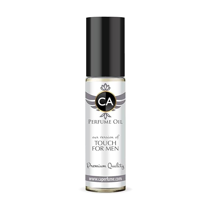 CA Perfume Impression of Touch For Men Eau De Parfum Woody Floral Musk Scent Long Lasting Cologne for Men Travel Size TSA Ready for Day and Night Wear 0.33 Fl Oz 10ml