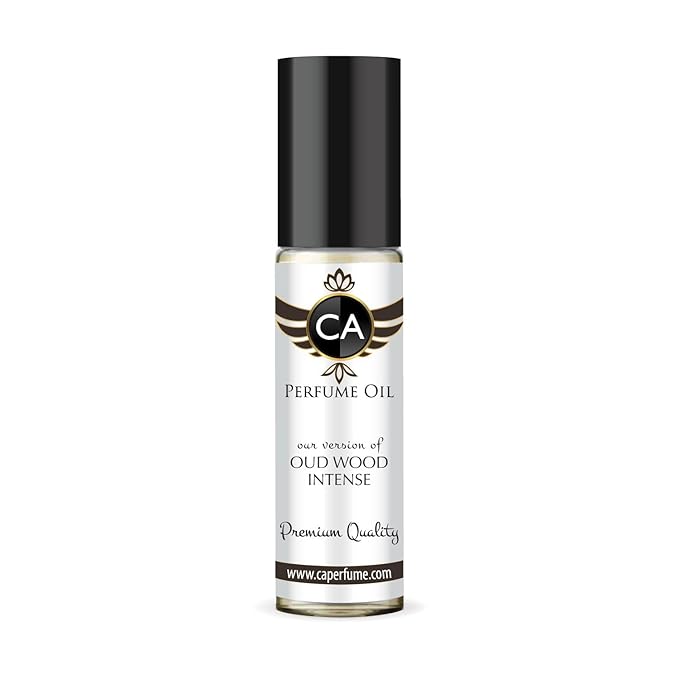 CA Perfume Impression of Oud Wood Intense Unisex Fragrance Oil Amber Woody Scent Long Lasting Perfumes for Women & Men Travel Size TSA Ready Mini Parfum Body Oil Roll-on 0.33 Fl Oz 10ml