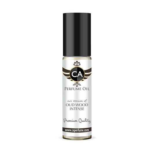 CA Perfume Impression of Oud Wood Intense Unisex Fragrance Oil Amber Woody Scent Long Lasting Perfumes for Women & Men Travel Size TSA Ready Mini Parfum Body Oil Roll-on 0.33 Fl Oz 10ml