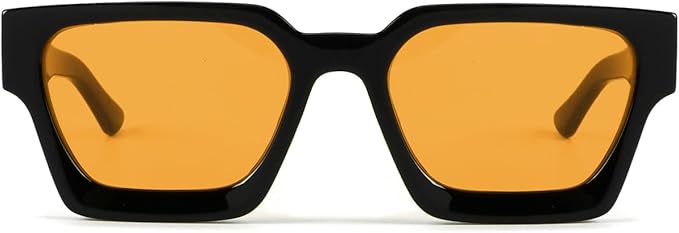 Trendy Square Sunglasses for Men Women Fashion Thick Rectangle Sun Glasses UV Protection Shades Designer Style