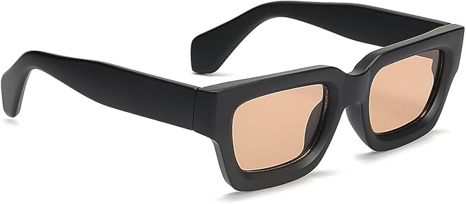 Trendy Square Sunglasses for Men Women Fashion Thick Rectangle Sun Glasses UV Protection Shades Designer Style