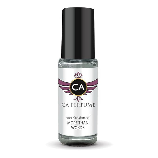 CA Perfume Impression of More Than Words Unisex Perfume Oil Amber Woody Scent Long Lasting Fragrance for Women and Men Travel Size Mini Perfume Sample TSA Ready Body Oil Roll-on 0.14 Fl Oz 4ml