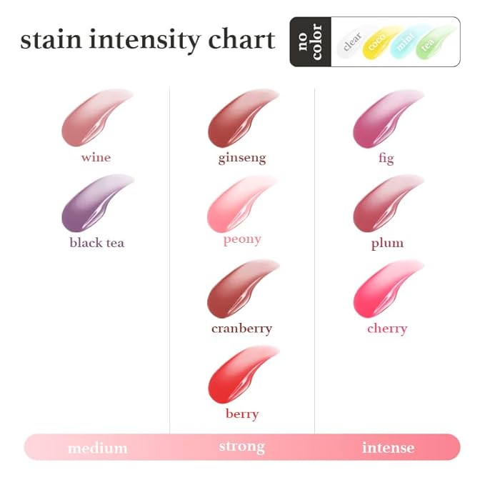 NOONI Korean Lip Oil Set - Appleberry & Applecherry | Long-Lasting, Moisturizing, Plumping, Revitalizing for Dry Lips, Waterproof, No Peel Off, Stocking Stuffers, lip plumper 0.12 FL Oz x 2ea