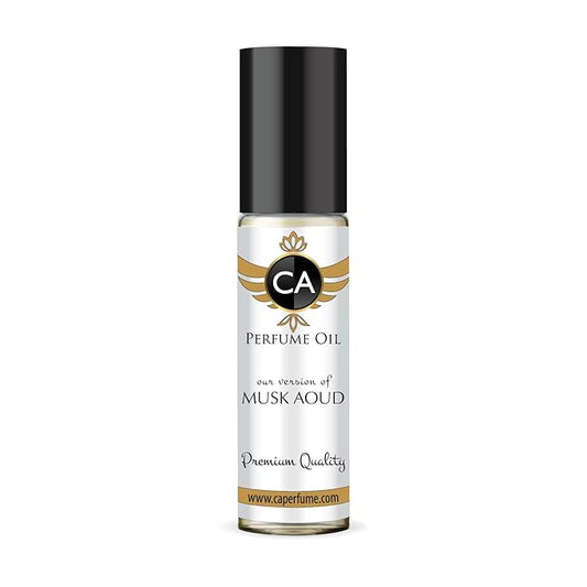 CA Perfume Impression of Musk Aoud Unisex Fragrance Oil Chypre Floral Scent Long Lasting Perfumes for Women & Men Travel Size TSA Ready Mini Parfum Body Oil Roll-on 0.33 Fl Oz 10ml