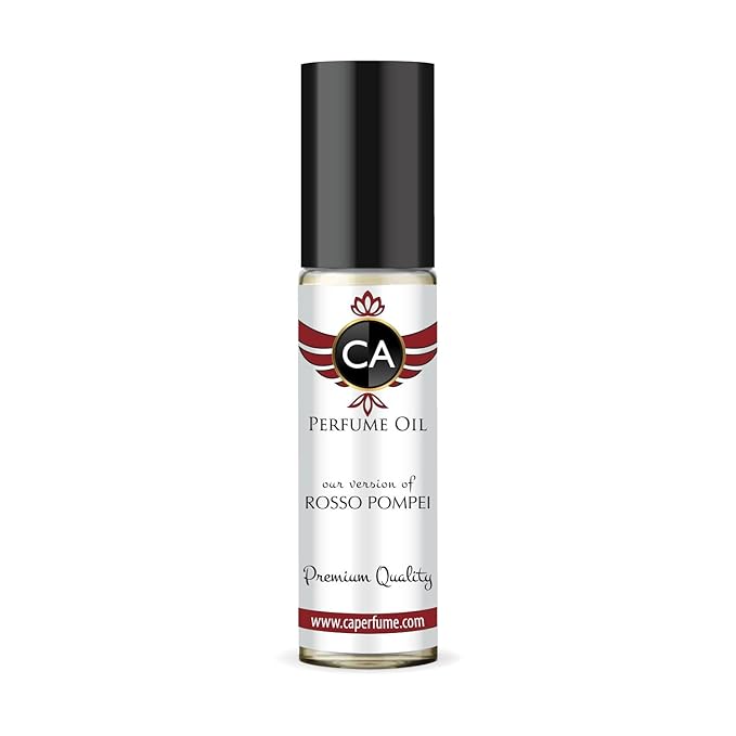 CA Perfume Impression of Rosso Pompei Unisex Fragrance Oil Amber Floral Scent Long Lasting Perfumes for Women & Men Travel Size TSA Ready Mini Parfum Body Oil Roll-on 0.33 Fl Oz 10ml