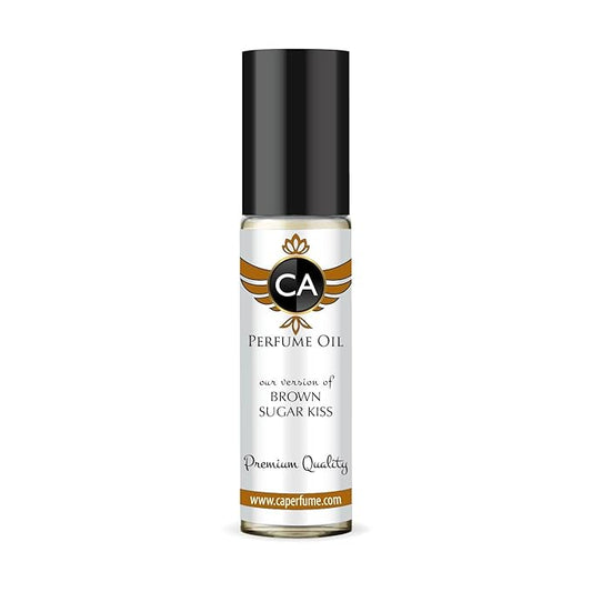 CA Perfume Originals Brown Sugar Kiss Unisex Fragrance Oil Gourmand Scent Long Lasting Perfumes for Women & Men Travel Size TSA Ready Mini Parfum Body Oil Roll-on 0.33 Fl Oz 10ml
