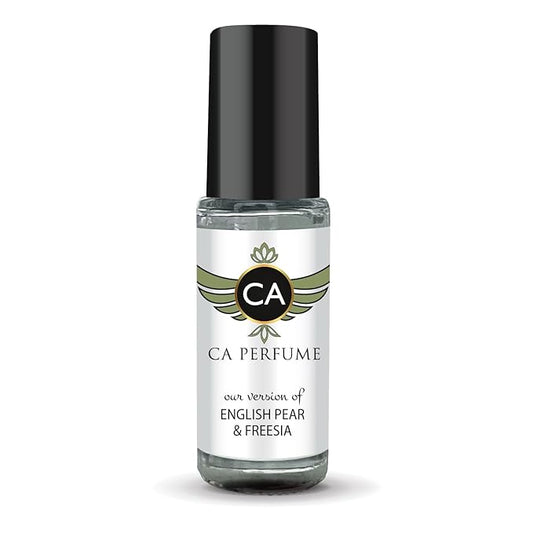 CA Perfume Impression of English Pear & Freesia Unisex Perfume Oil Chypre Fruity Long Lasting Fragrance for Women and Men Travel Size Mini Perfume Sample TSA Ready Body Oil Roll-on 0.14 Fl Oz 4ml