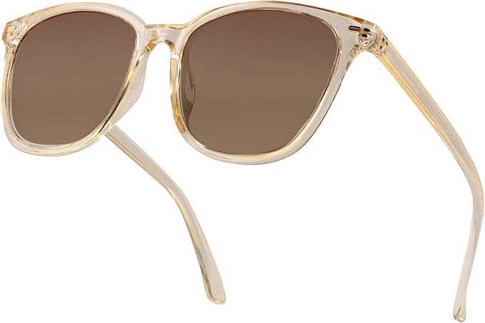 Myiaur Polarized Sunglasses for Women, Square Mirrored Trendy Shades with UV Protection Reduce Glare Sun Glasses