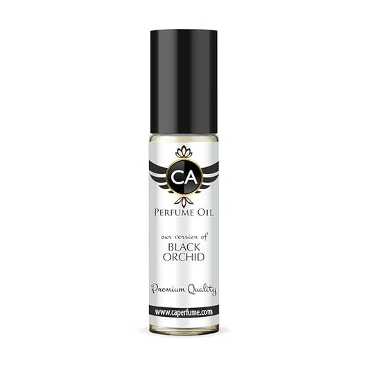 CA Perfume Impression of Black Orchid for Women Eau De Parfum Amber Floral Scent Long Lasting Perfumes for Women Travel Size TSA Ready for Day and Night Wear 0.33 Fl Oz 10ml