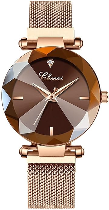Fashion Watches for Women Rose Gold Stainless Steel Mesh Band Watch Elegant Ladies Gifts Waterproof Wrist Watch