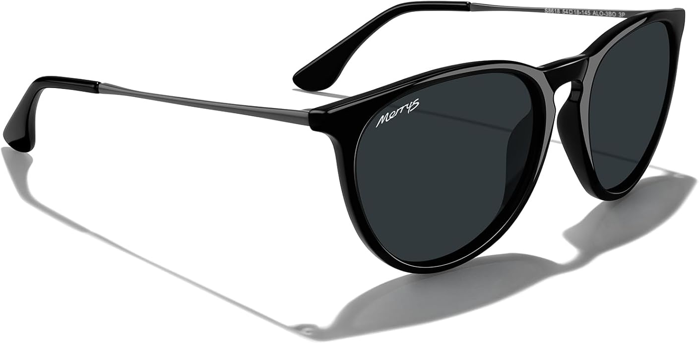 MERRY'S Vintage Polarized Sunglasses for Women Men Retro Round Mirrored Lens Sun glasses UV400