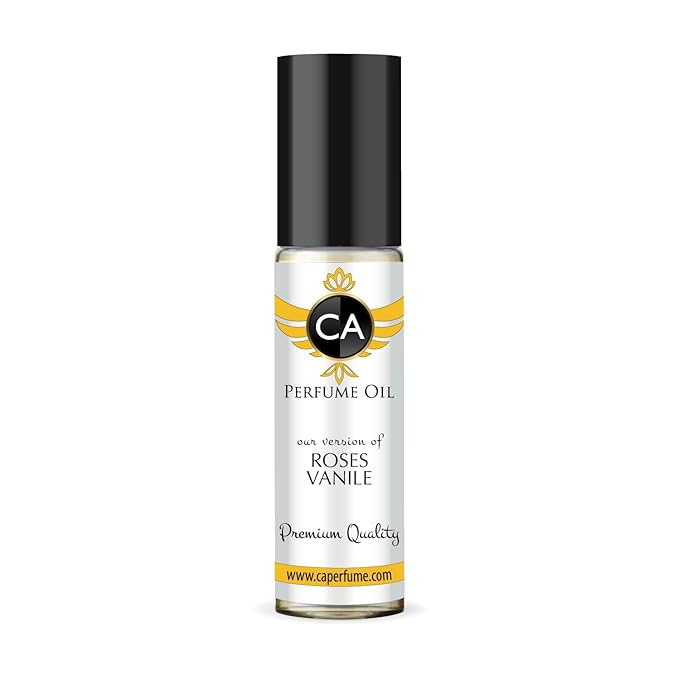 CA Perfume Impression of Roses Vanile for Women Fragrance Oil Amber Vanilla Scent Long Lasting Perfumes for Women Travel Size TSA Ready Mini Parfum Body Oil Roll-on 0.33 Fl Oz 10ml