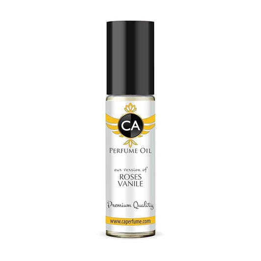 CA Perfume Impression of Roses Vanile for Women Fragrance Oil Amber Vanilla Scent Long Lasting Perfumes for Women Travel Size TSA Ready Mini Parfum Body Oil Roll-on 0.33 Fl Oz 10ml
