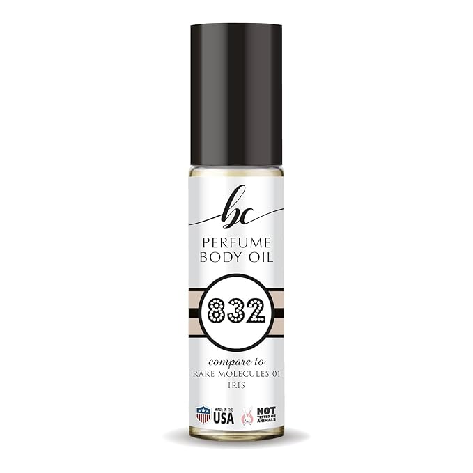 CA Perfume Impression of Rare Molecules Iris Unisex Fragrance Oil Woody Scent Long Lasting Perfumes for Women & Men Travel Size TSA Ready Mini Parfum Body Oil Roll-on 0.33 Fl Oz 10ml