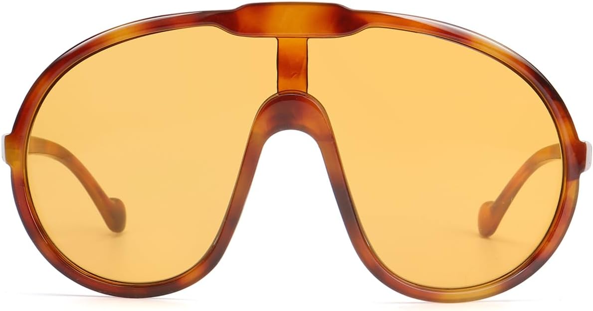 Trendy Oversized Sunglasses for Women Men Fashion Shield Aviator Sun Glasses UV400 Protection Goggles