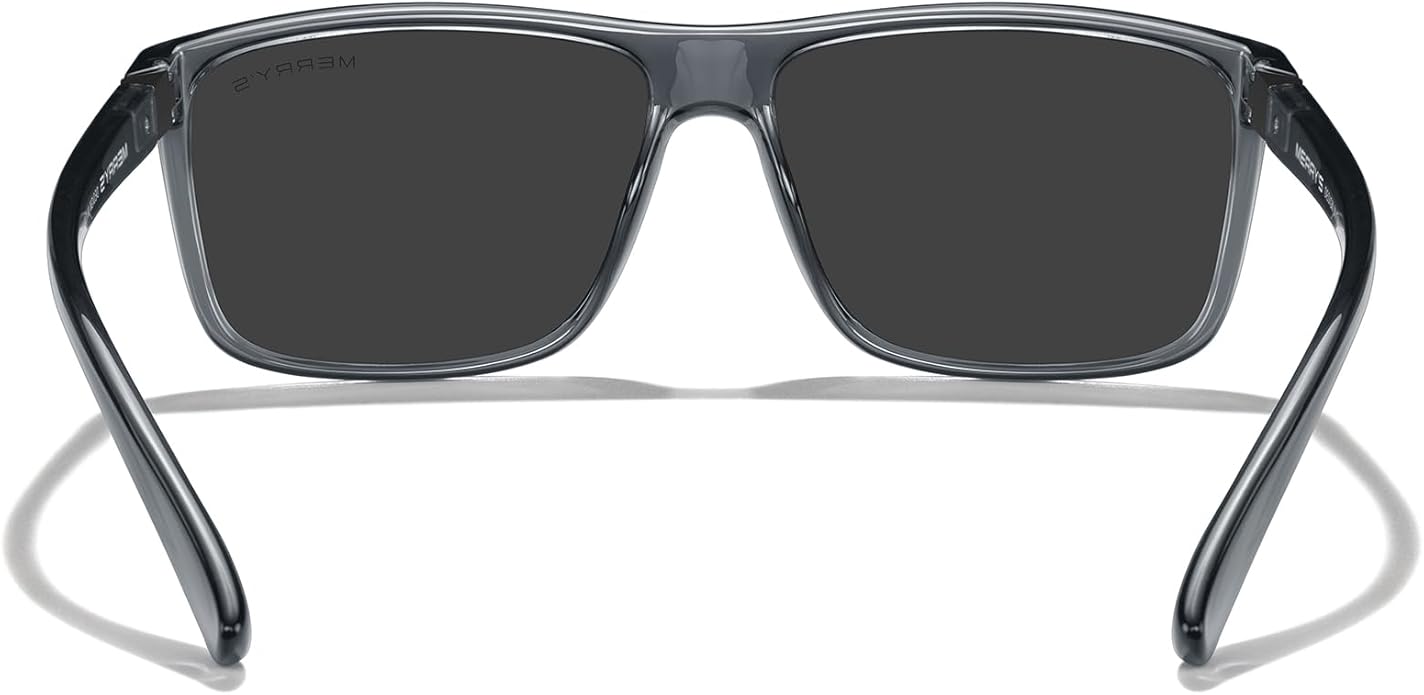 MERRY'S Rectangular Polarized Sports Sunglasses for Men Women Cycling Driving Fishing UV400 Protection S8225