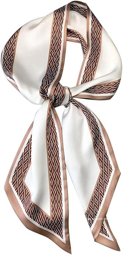 Livrerpi Silk Feeling Head Scarf Fashion Satin Hair Scarf Square Long Scarves for Women Gifts
