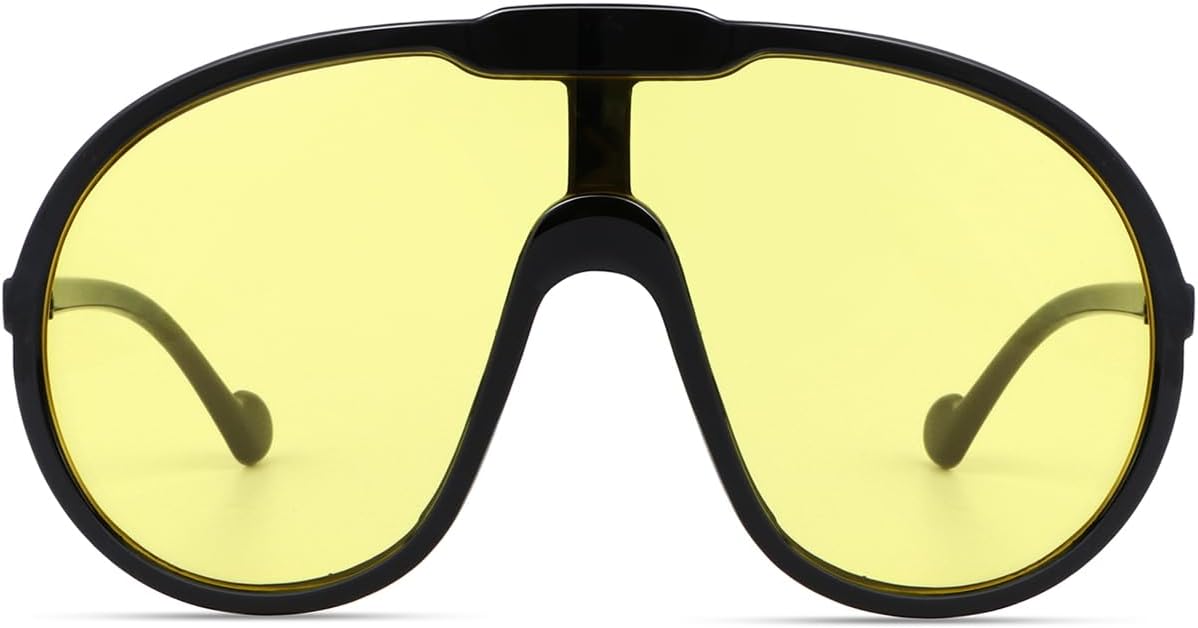 Trendy Oversized Sunglasses for Women Men Fashion Shield Aviator Sun Glasses UV400 Protection Goggles