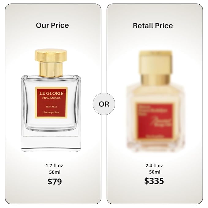 Red Carat EDP - Inspired by MFK'S B.accarat - Long Lasting Perfume - Cruelty Free - Unisex - 0.33 FL oz 10ml.
