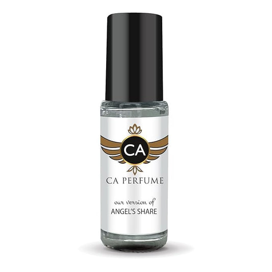 CA Perfume Impression of Angel's Share Unisex Perfume Oil Amber Vanilla Scent Long Lasting Fragrance for Women and Men Travel Size Mini Perfume Sample TSA Ready Body Oil Roll-on 0.14 Fl Oz 4ml