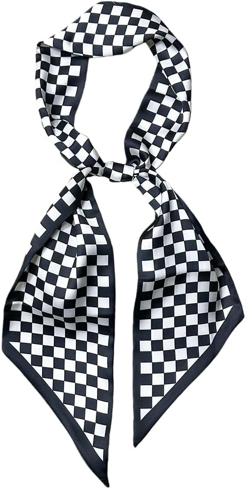 Livrerpi Silk Feeling Head Scarf Fashion Satin Hair Scarf Square Long Scarves for Women Gifts