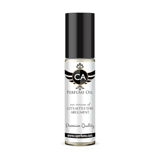 CA Perfume Impression of Let's Settle This Argument Fragrance Oil Amber Vanilla Scent Perfumes for Women & Men Travel Size TSA Ready Mini Parfum Body Oil Roll-on 0.33 Fl Oz 10ml