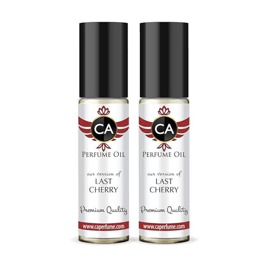 CA Perfume Impression of Last Cherry Unisex Eau De Parfum Amber Floral Scent Long Lasting Unisex Fragrance Travel Size TSA Ready for Day and Night Wear 0.33 Fl Oz 10ml (Pack of 2)