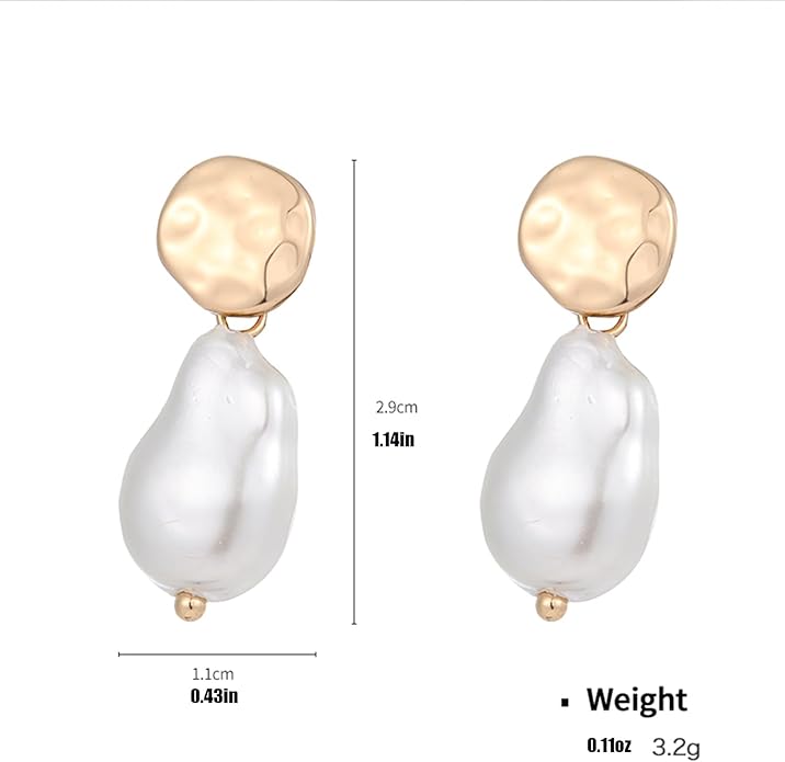 Statement Pearl Dangle Earrings,Gold and Large Pearl,Luxury Chandelier Organic Style Earrings