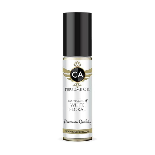 CA Perfume Originals White Floral Unisex Fragrance Oil Floral Scent Long Lasting Perfumes for Women & Men Travel Size TSA Ready Mini Parfum Body Oil Roll-on 0.33 Fl Oz 10ml