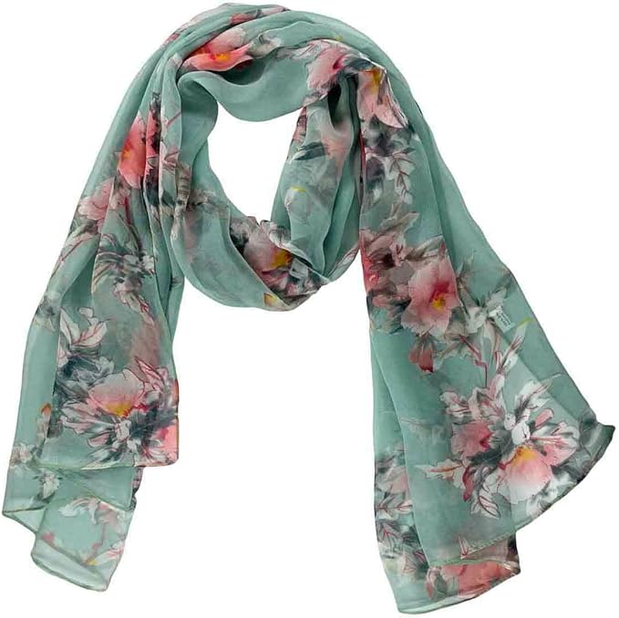 Xyueanlo Scarfs for Women Lightweight Scarves Fashion Print Floral Pattern Scarf Shawls