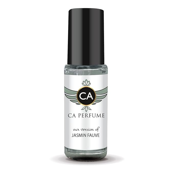 CA Perfume Impression of Jasmin Fauve Unisex Perfume Oil Floral Scent Long Lasting Fragrance for Women and Men Travel Size Mini Perfume Sample TSA Ready Body Oil Roll-on 0.14 Fl Oz 4ml