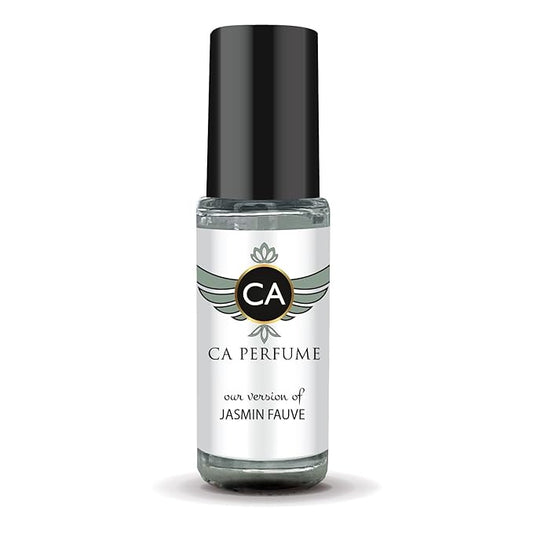 CA Perfume Impression of Jasmin Fauve Unisex Perfume Oil Floral Scent Long Lasting Fragrance for Women and Men Travel Size Mini Perfume Sample TSA Ready Body Oil Roll-on 0.14 Fl Oz 4ml