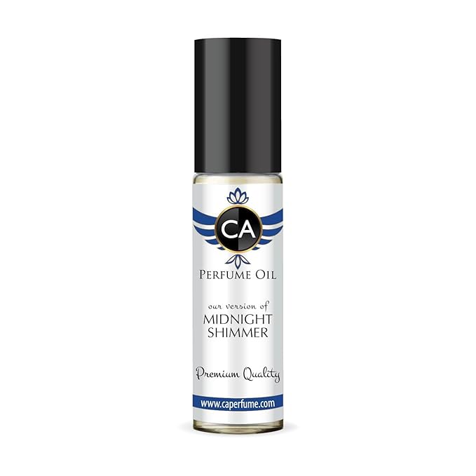 CA Perfume Impression of Midnight Shimmer for Women Fragrance Oil Floral Woody Musk Scent Long Lasting Perfumes for Women Travel Size TSA Ready Mini Parfum Body Oil Roll-on 0.33 Fl Oz 10ml