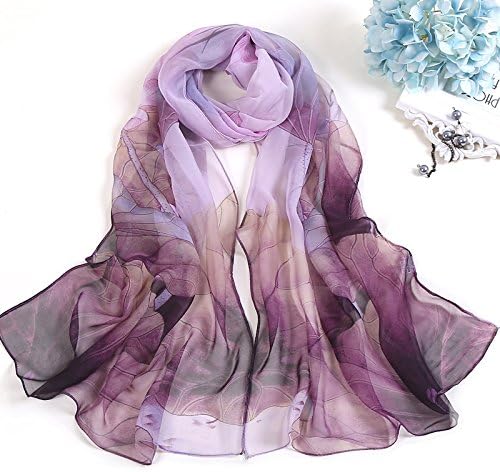 YOUR SMILE Ladies/Women's Lightweight Floral Print/Solid Color mixture Shawl Scarf For Spring Summer season