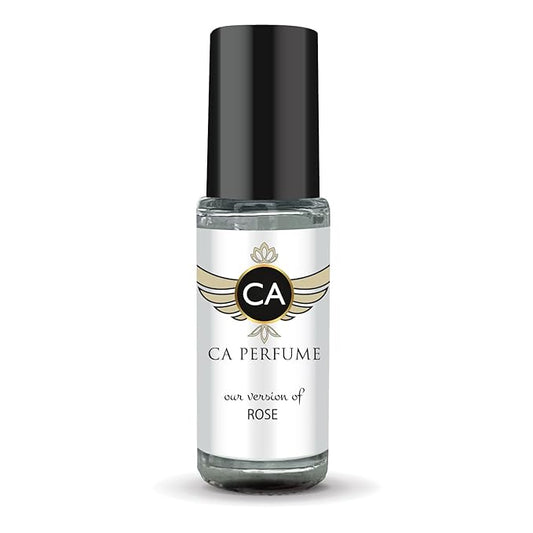 CA Perfume Impression of Rose Unisex Perfume Oil Floral Woody Musk Scent Long Lasting Fragrance for Women and Men Travel Size Mini Perfume Sample TSA Ready Body Oil Roll-on 0.14 Fl Oz 4ml