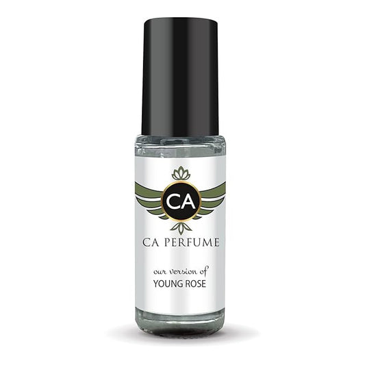 CA Perfume Impression of Young Rose Unisex Fragrance Oil Floral Woody Musk Scent Long Lasting Perfumes for Women & Men Travel Size TSA Ready Mini Parfum Body Oil Roll-on 0.14 Fl Oz 4ml