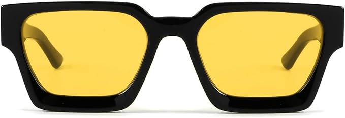 Trendy Square Sunglasses for Men Women Fashion Thick Rectangle Sun Glasses UV Protection Shades Designer Style
